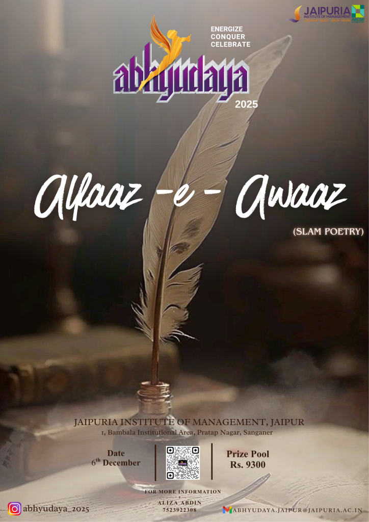 ALFAAZ -e- AWAAZ, SLAM POETRY