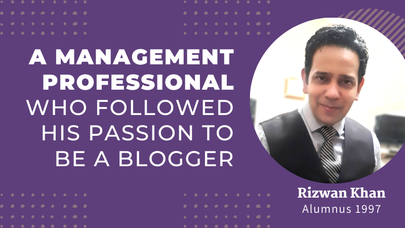 management professional who followed his passion to be a blogger