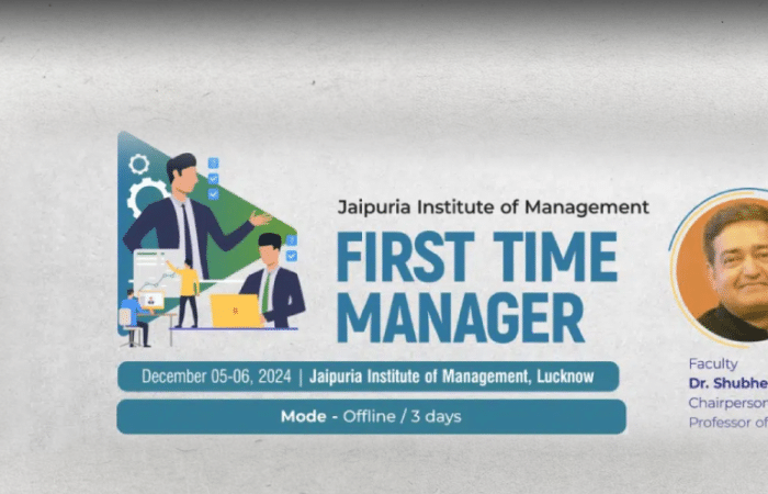 First Time Manager event held at Jaipuria Lucknow