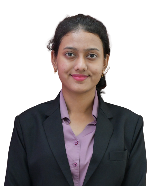 Professional portrait of a woman in a black blazer and lavender blouse, smiling at the camera.