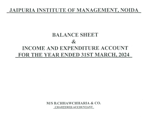 Balance Sheet Noida 2023-24 Image