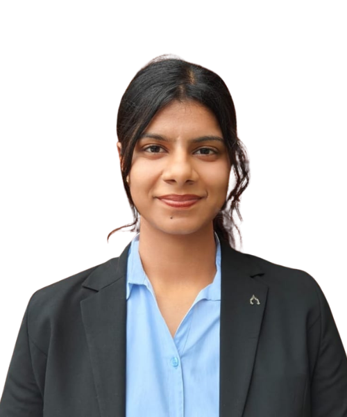Professional woman wearing a black blazer and light blue shirt, facing the camera with a slight smile.