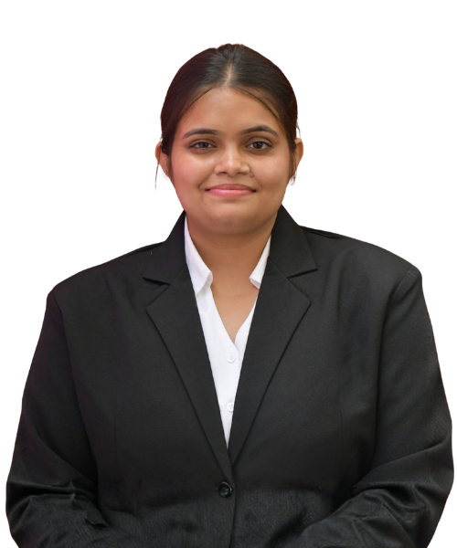 Professional portrait of a woman in a black blazer and white shirt, facing the camera with a slight smile.